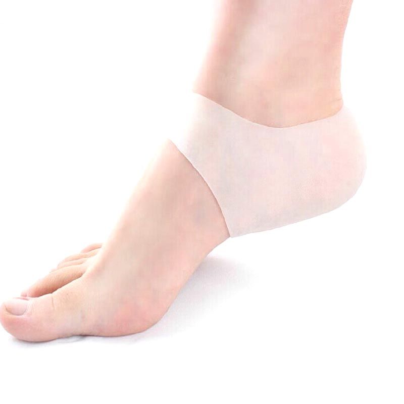 1 Paar Fersensporn Bandagen Einlagen Silikon Erhöhen Hautpflege Fuß Socks Neu 